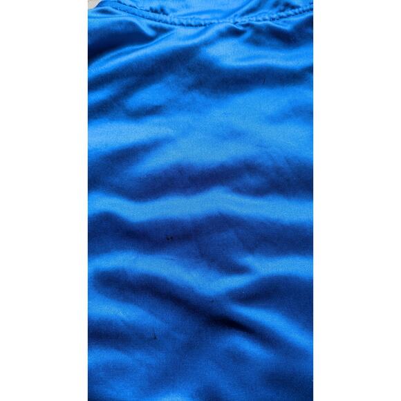 New York Mets 80s satin bomber Script jacket L blue orange MLB baseball vtg - Picture 7 of 7